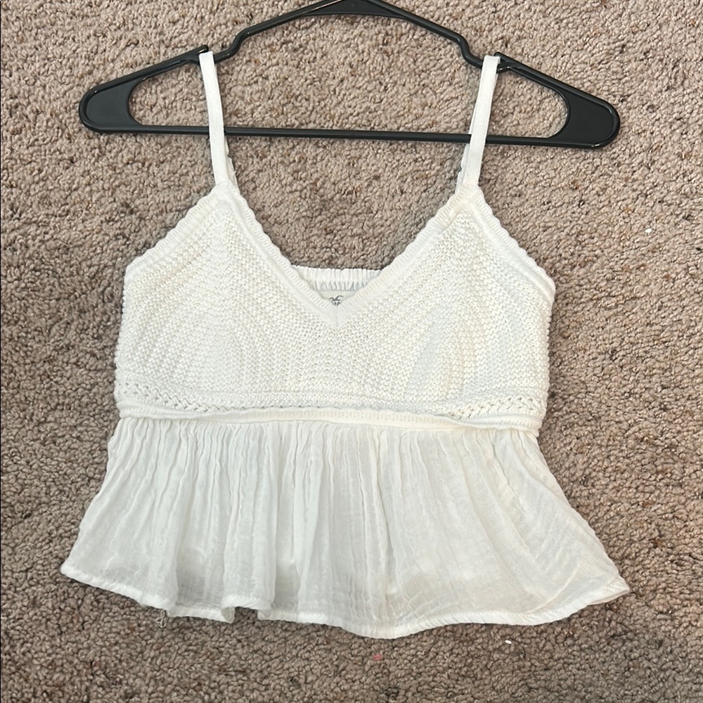 Cute White Knit Women's Top